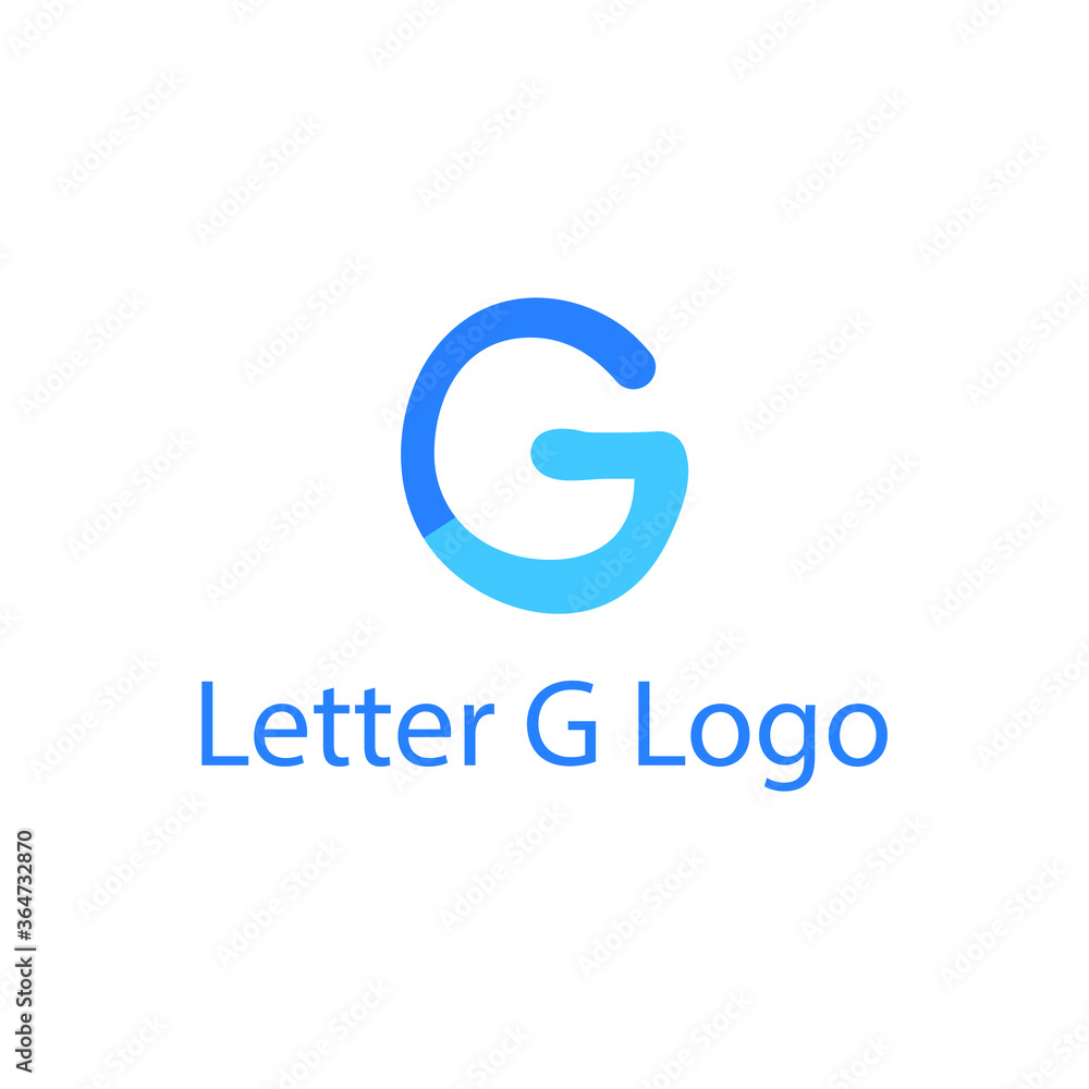 Initial blue letter g brand logo. Vector letter g icon Initial blue letter g brand logo. Vector letter g icon