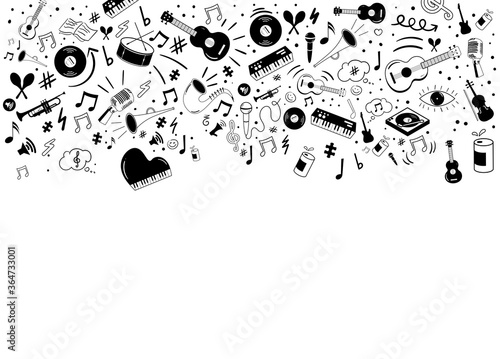 sfondo, icone, simboli, strumenti musicali, musica, concerto	