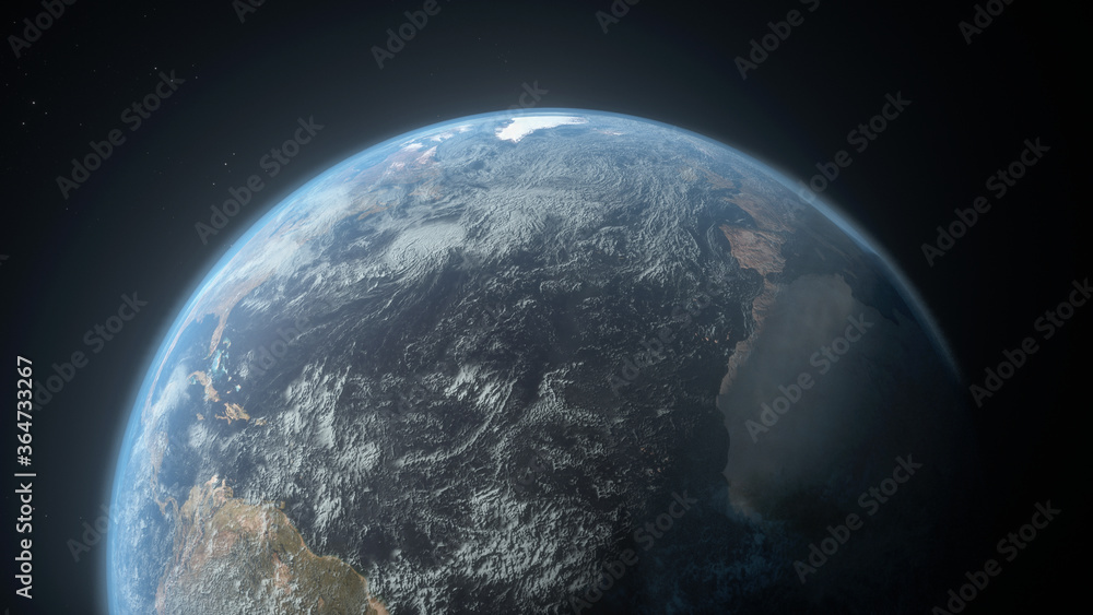 Obraz premium 4K Huge Planet Earth Science Realistic Render