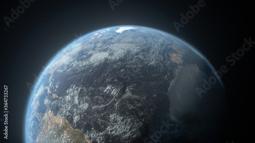 4K Huge Planet Earth Science Realistic Render