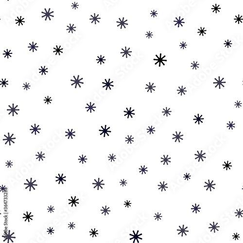 Dark BLUE vector seamless background with xmas snowflakes. Shining colorful illustration with snow in christmas style. Design for wallpaper, fabric makers.