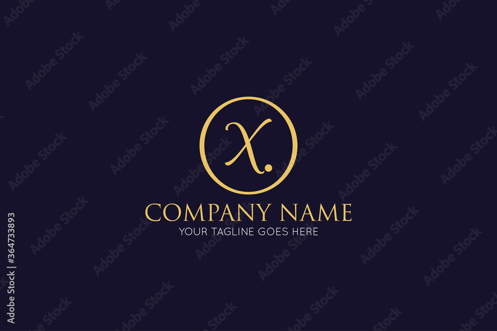 initial letter x luxury logo, icon, symbol vector illustration design template