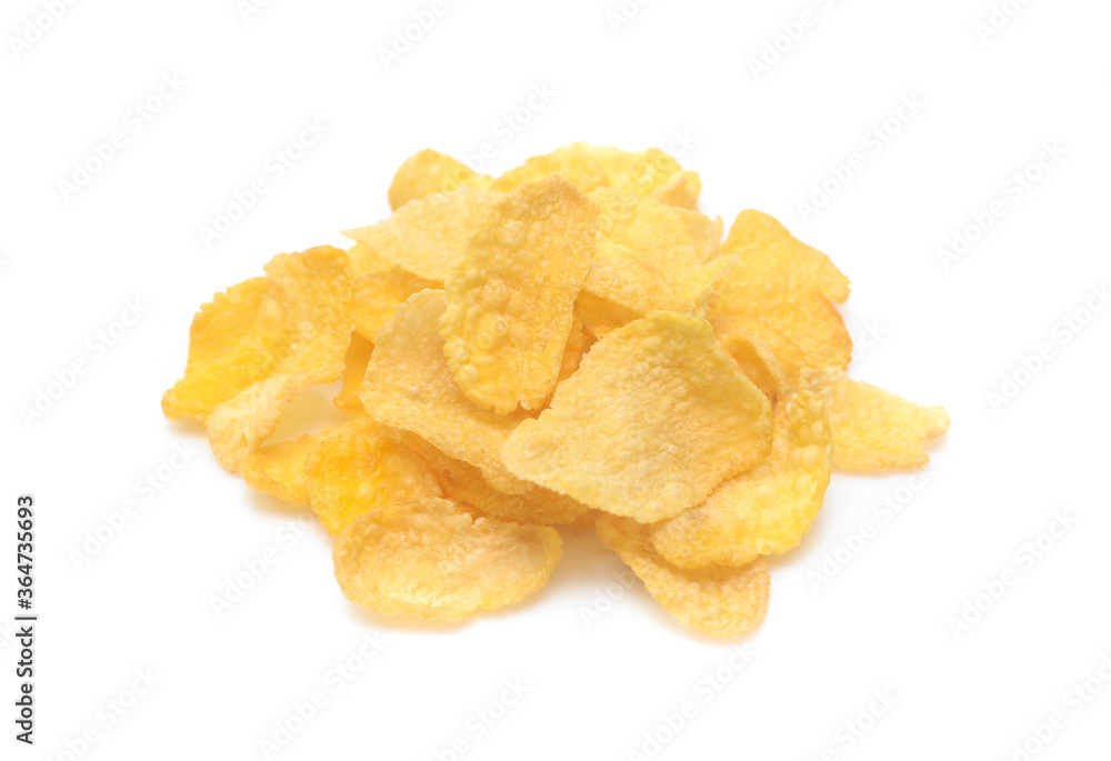 Cornflakes isolated on white background