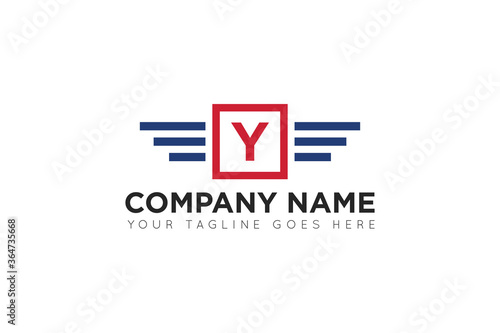 initial letter y wing speed logo, icon, symbol vector illustration design template 