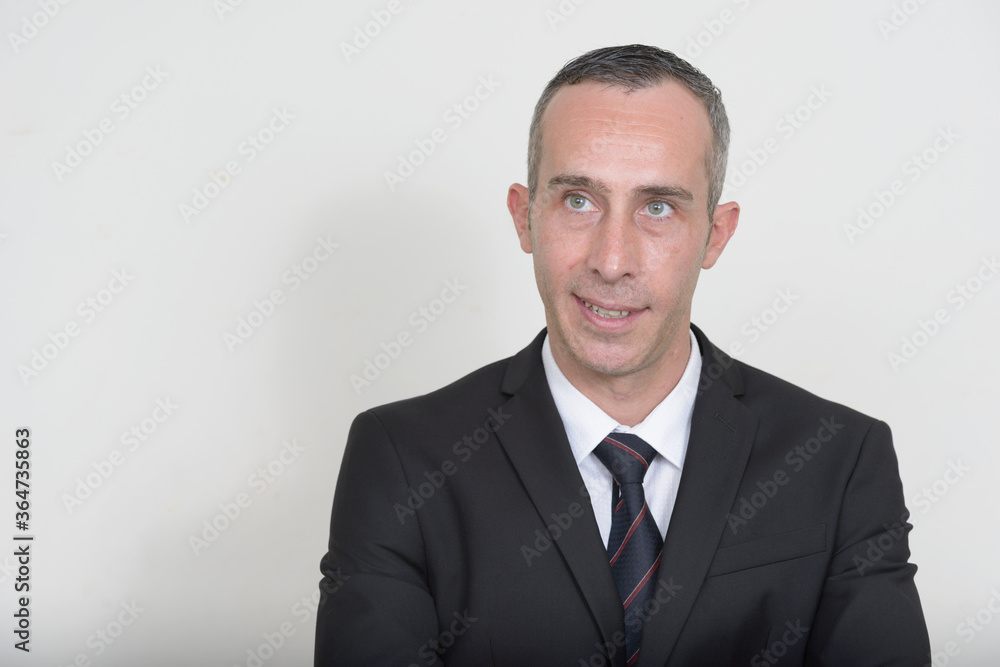 Portrait of mature handsome businessman in suit Portrait of mature handsome businessman in suit