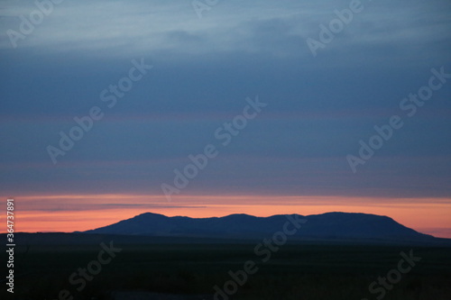 sunset in the mountains