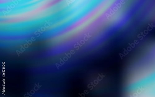 Dark BLUE vector background with wry lines. A shining illustration, which consists of curved lines. Abstract style for your business design.