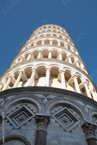 The Leaning Tower of Pisa or Tower of Pisa is the freestanding bell tower  of the cathedral of the Italian city of Pisa  known for its unintended tilt. Built in 12th century. 