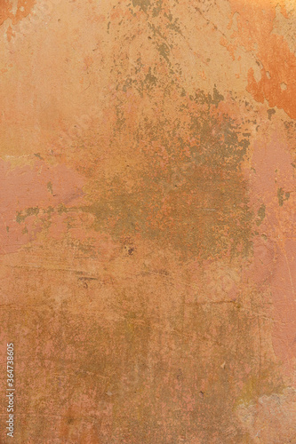Сoncrete background with abstract paint texture. Background of old orange painted wall. Roman wall texture background, Rome Italy