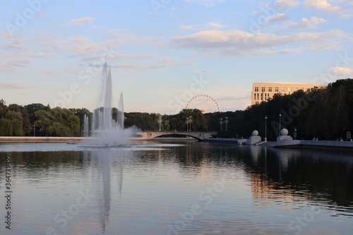newly built fountain complex in Minsk