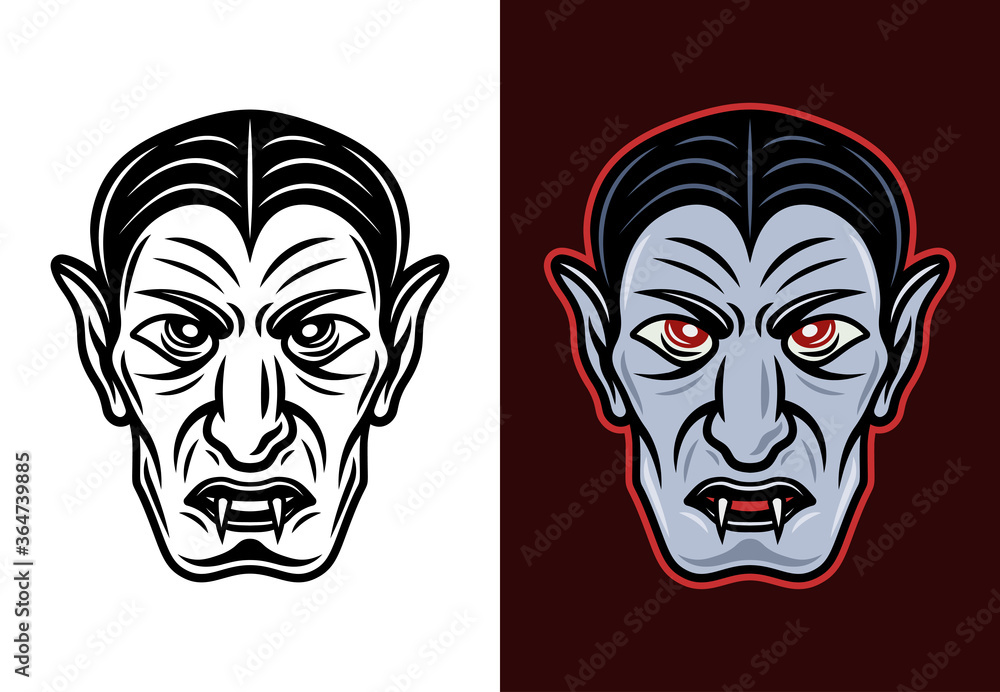 Dracula vampire two styles vector illustration Dracula vampire two styles vector illustration