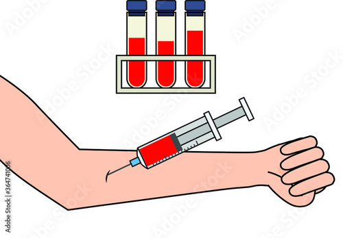 blood taken from human body for testing