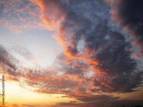 sky sunset red golden clouds © SERHII BLIK