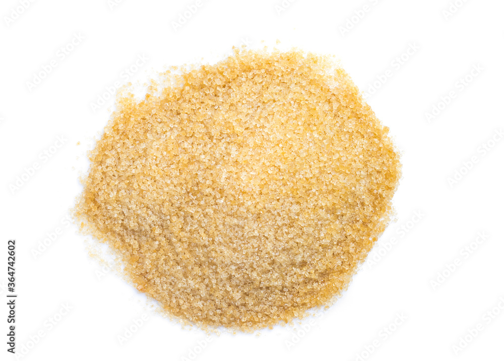 Brown sugar isolated on white Brown sugar isolated on white