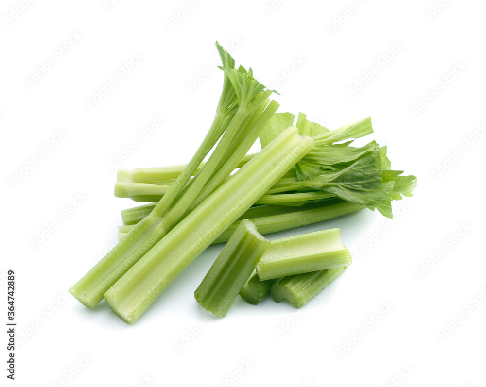 fresh celery isolated on white background fresh celery isolated on white background