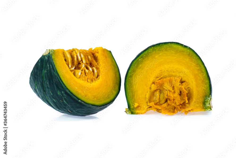Green pumpkin isolated on the white background Green pumpkin isolated on the white background