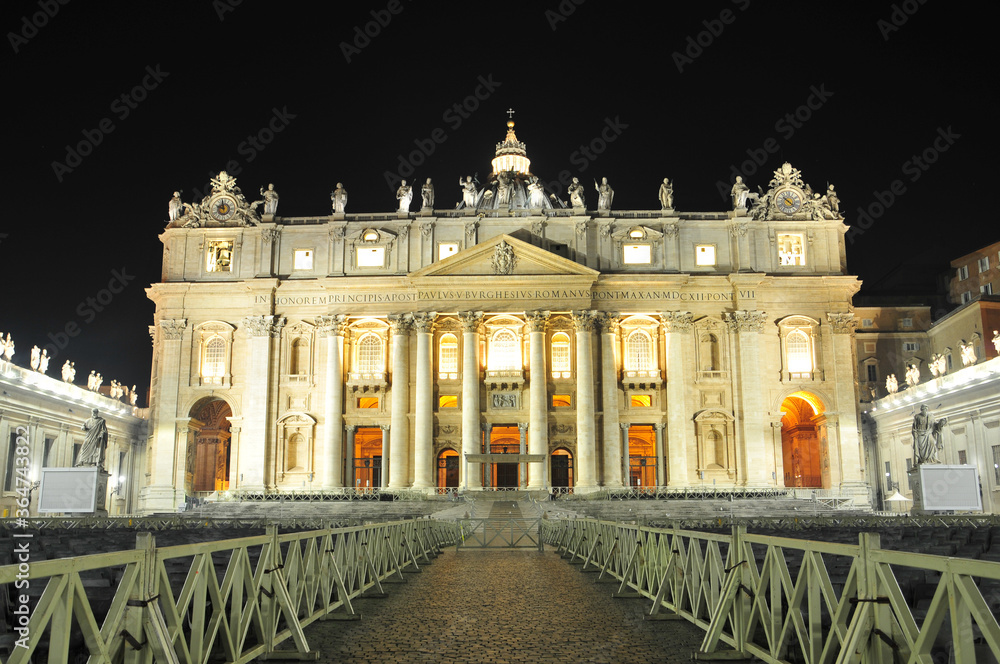 バチカンの美しい夜景　Very beautiful night view of the Vatican