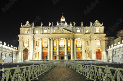 バチカンの美しい夜景 Very beautiful night view of the Vatican