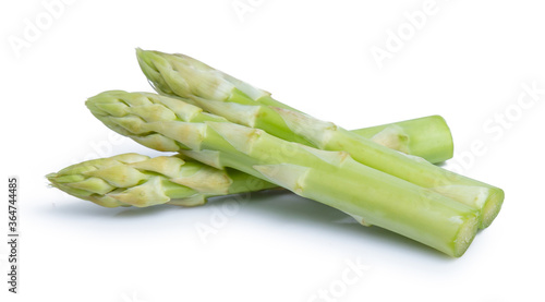 clipping path asparagus isolated on white background