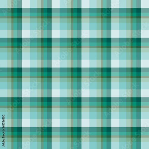 Seamless pattern in simple mint green colors for plaid, fabric, textile, clothes, tablecloth and other things. Vector image.