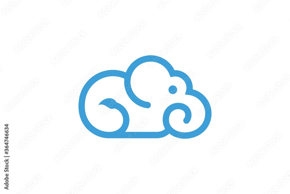 cloud elephant logo modern design inspiration cloud elephant logo modern design inspiration
