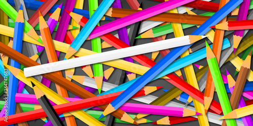 Fond de Crayons de Couleurs en Vrac