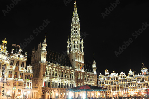 ブリュッセルの夜景 Beautiful night view of Brussels