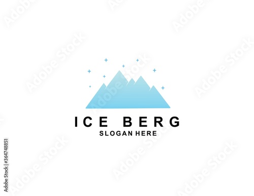 Iceberg logo synbol illustration isolated on white background