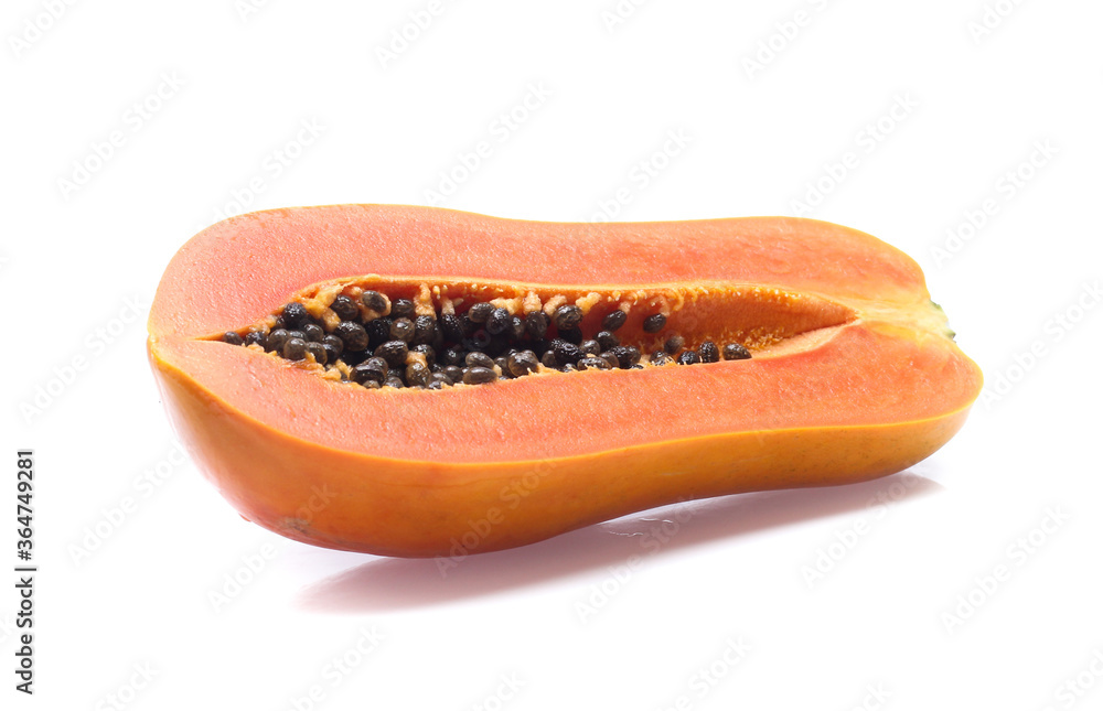 sweet papaya on white background sweet papaya on white background