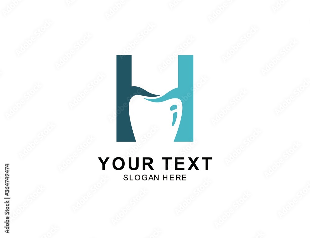 letter H or dental logo design template for clinic letter H or dental logo design template for clinic