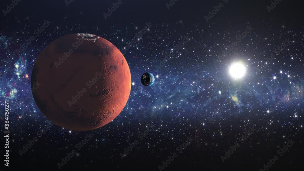 A space travel in our solar system from Jupiter to Earth A space travel in our solar system from Jupiter to Earth