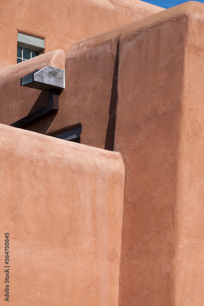 Southwest Style building with adobe and wood Southwest Style building with adobe and wood