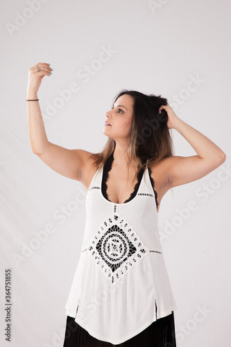 Wallpaper Mural Lovely woman looking pensive Torontodigital.ca