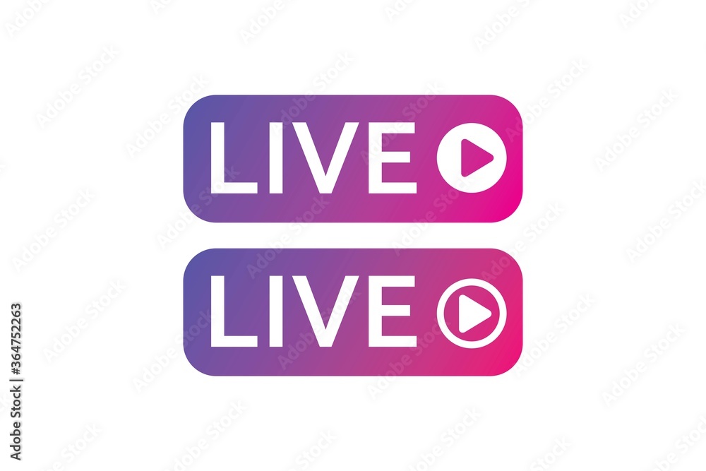 live broadcast icon . video broadcasting and live streaming icon. live Button symbols for social media instagram, vector illustration live broadcast icon . video broadcasting and live streaming icon. live Button symbols for social media instagram, vector illustration