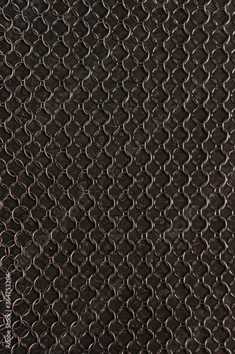 Medieval Chainmail Silver and Black Vertical Background Texture