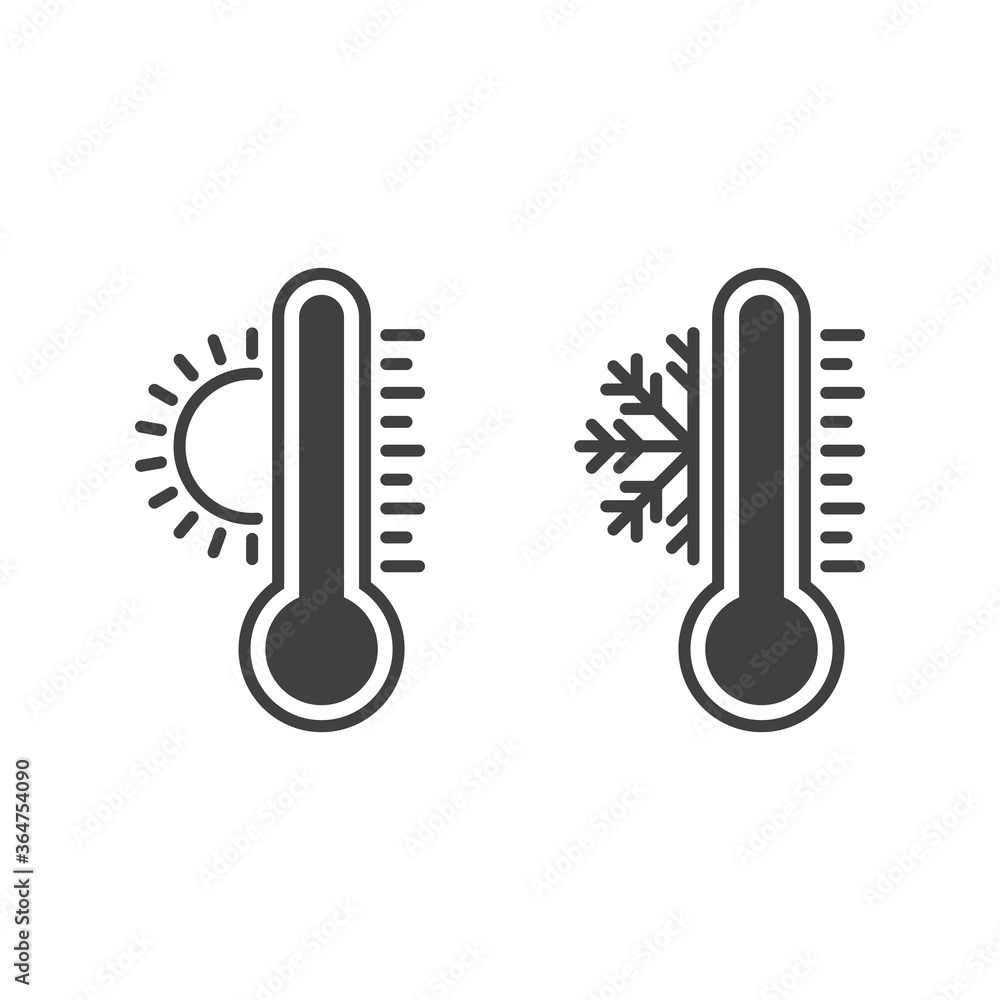Thermometer Icons. Vector Temperature Measurement Backgrounds. Download a  Free Preview or High Quality Adobe…