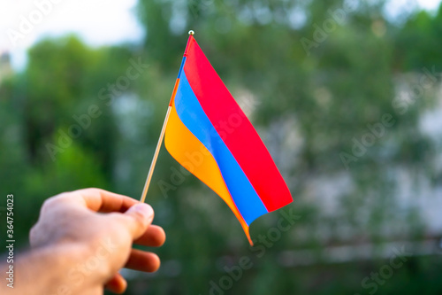 Bilde på lerret Hands holding armenian flag