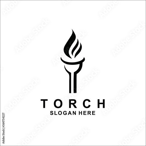 Torch logo design inspiration template