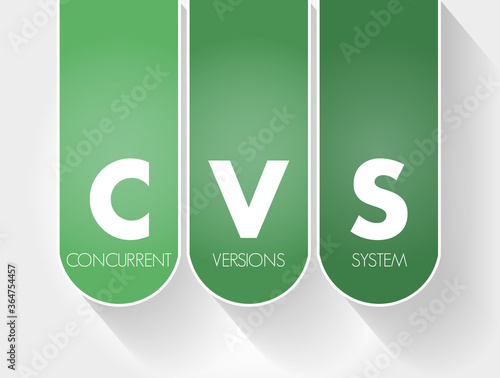 CVS - Concurrent Versions System acronym, technology concept background
