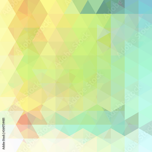 Geometric pattern  triangles vector background in pastel green  blue    tones. Illustration pattern