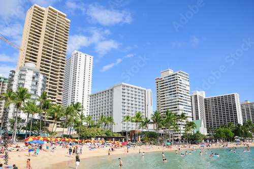 ワイキキビーチの絶景　Beautiful scenery of Waikiki Beach © Raicho