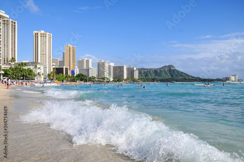 ワイキキビーチの絶景 Beautiful scenery of Waikiki Beach