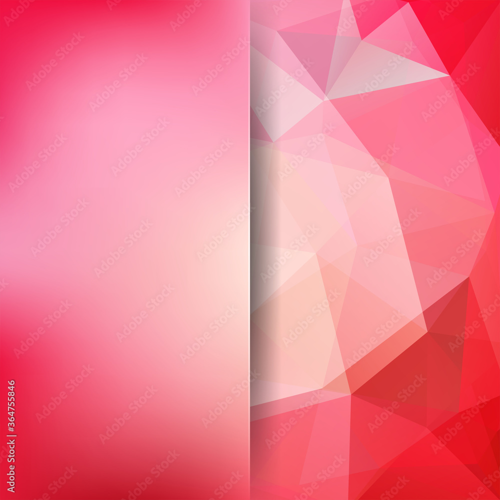 Fototapeta premium Abstract background consisting of red, pink triangles. Geometric design for business presentations or web template banner flyer. Vector illustration