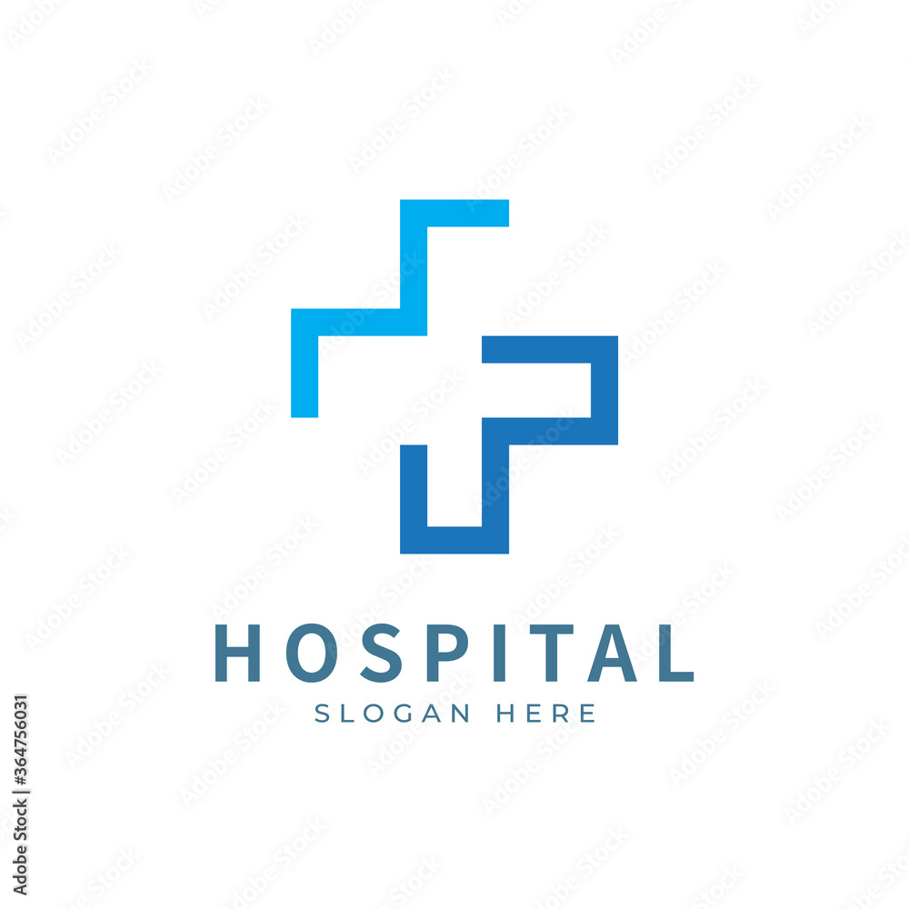 Fototapeta premium Health logo with initial letter MW, WM, M W logo designs concept.