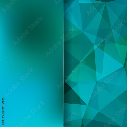 Abstract blue mosaic background. Blur background. Triangle geometric background. Design elements. Vector illustration