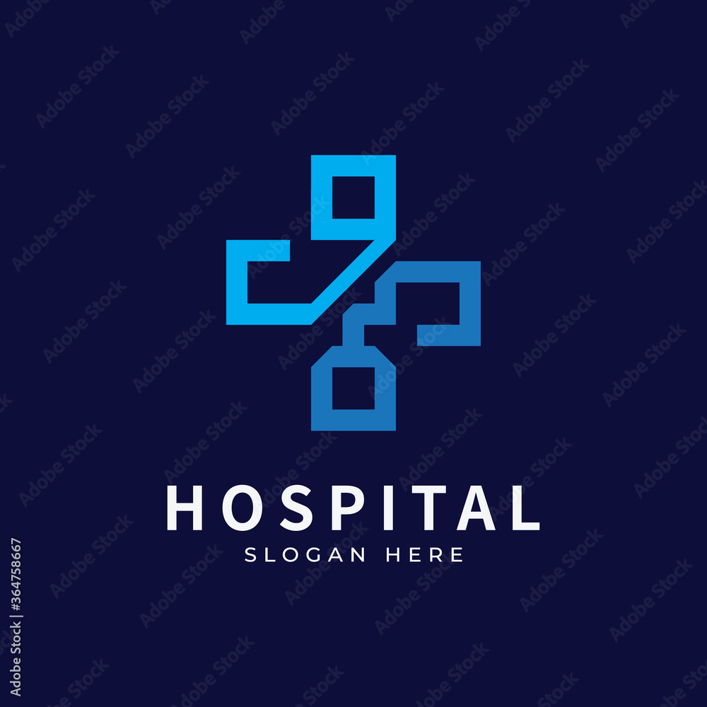 Obraz premium Health logo with initial letter O Q, Q O, O Q logo designs concept. Medical health-care logo designs template.