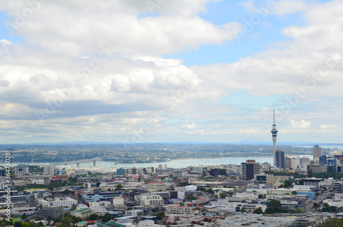Auckland city view from Mount Eden  New Zealand.