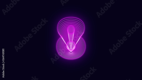 Efecto neo numero 8 Vector