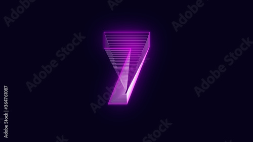 Efecto neo numero 7 Vector