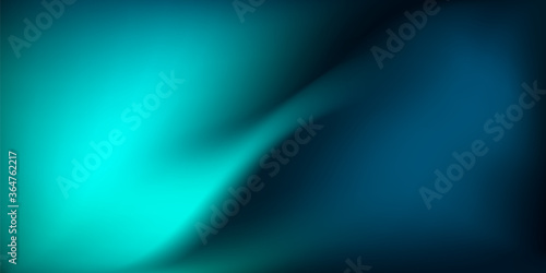 Abstract dark teal background with light wave. Blurred turquoise water backdrop. Vector illustration for your graphic design, banner, wallpaper or poster, website